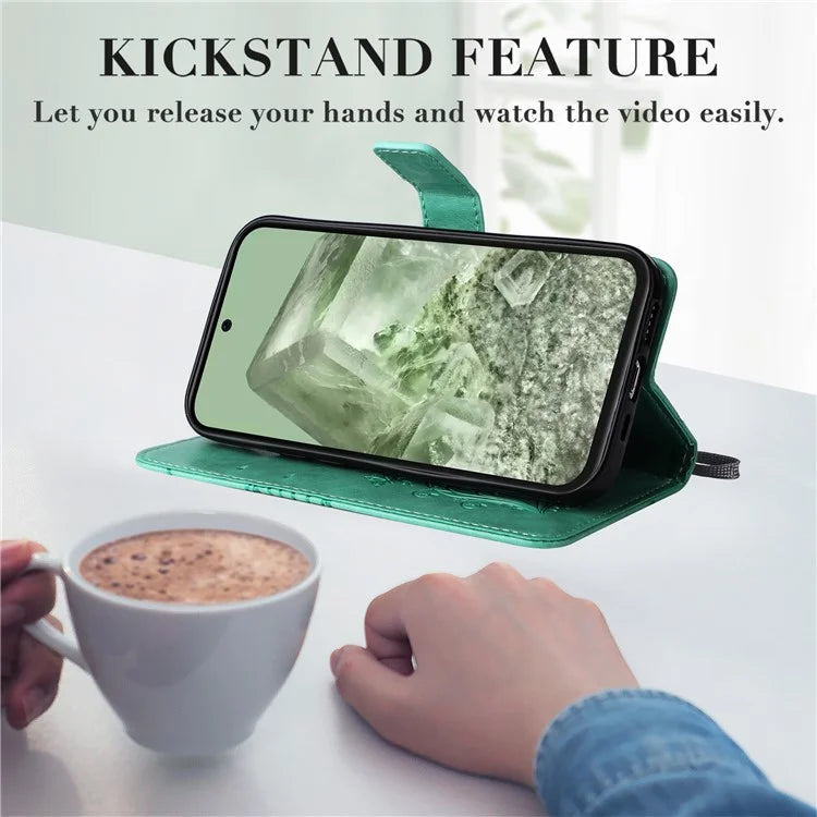 KT Imprinting Flower Series-2 For Google Pixel 8a Cover Imprinted Phone Leather Case