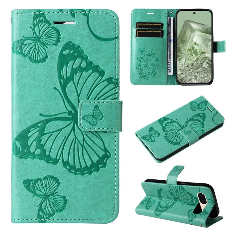 KT Imprinting Flower Series-2 For Google Pixel 8a Cover Imprinted Phone Leather Case