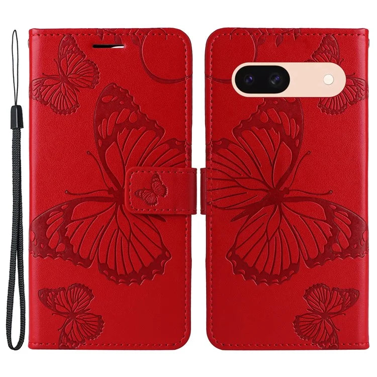 KT Imprinting Flower Series-2 For Google Pixel 8a Cover Imprinted Phone Leather Case