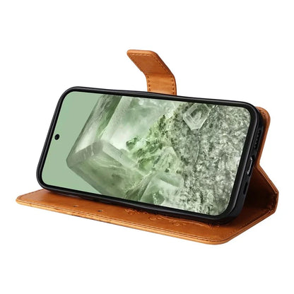 KT Imprinting Flower Series-2 For Google Pixel 8a Cover Imprinted Phone Leather Case