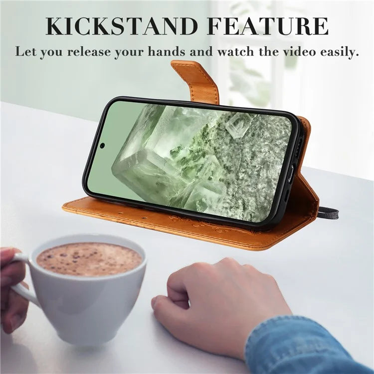 KT Imprinting Flower Series-2 For Google Pixel 8a Cover Imprinted Phone Leather Case