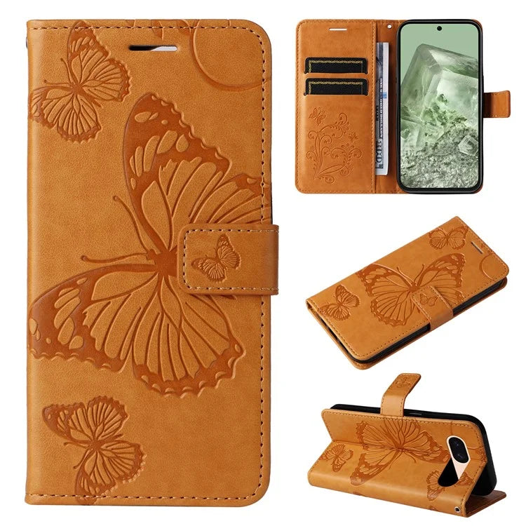 KT Imprinting Flower Series-2 For Google Pixel 8a Cover Imprinted Phone Leather Case