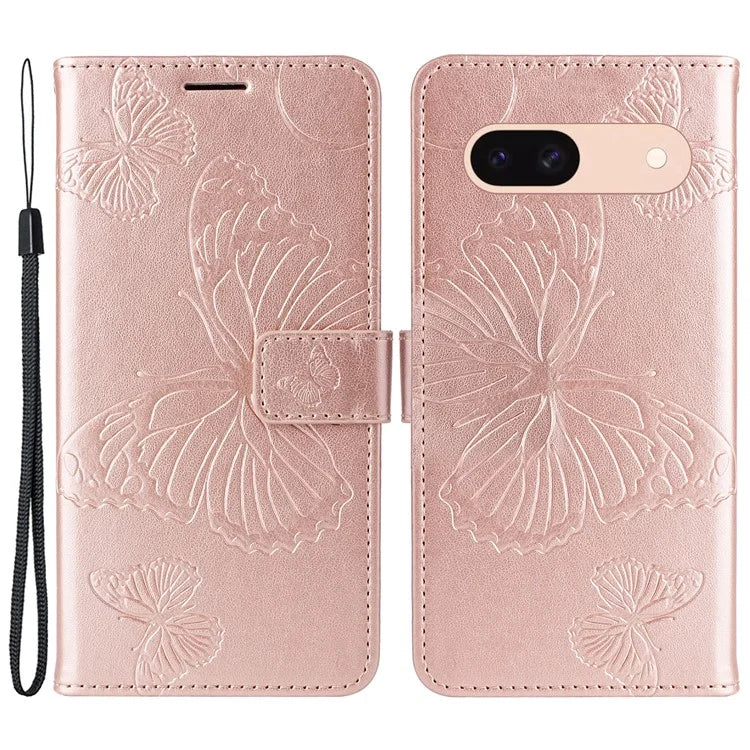 KT Imprinting Flower Series-2 For Google Pixel 8a Cover Imprinted Phone Leather Case