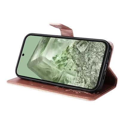 KT Imprinting Flower Series-2 For Google Pixel 8a Cover Imprinted Phone Leather Case