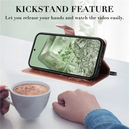 KT Imprinting Flower Series-2 For Google Pixel 8a Cover Imprinted Phone Leather Case