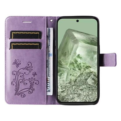 KT Imprinting Flower Series-2 For Google Pixel 8a Cover Imprinted Phone Leather Case