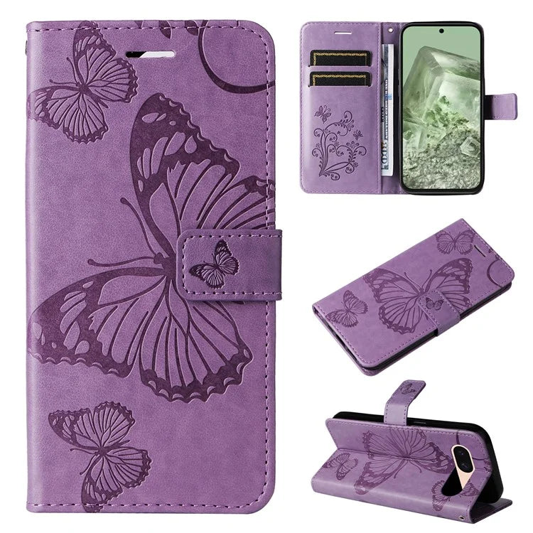 KT Imprinting Flower Series-2 For Google Pixel 8a Cover Imprinted Phone Leather Case
