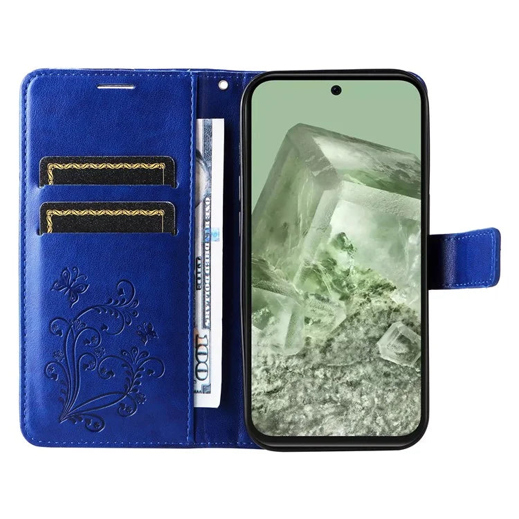 KT Imprinting Flower Series-2 For Google Pixel 8a Cover Imprinted Phone Leather Case