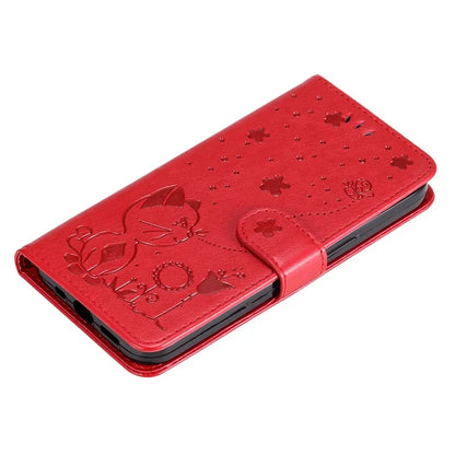 For Google Pixel 8a KT Imprinting Flower Series-4 Case Stand PU Leather Cell Phone Cover Wallet