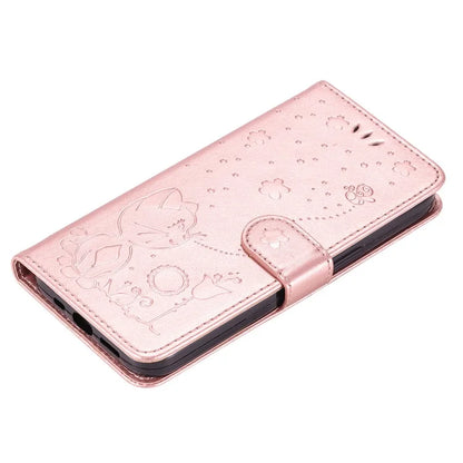 For Google Pixel 8a KT Imprinting Flower Series-4 Case Stand PU Leather Cell Phone Cover Wallet