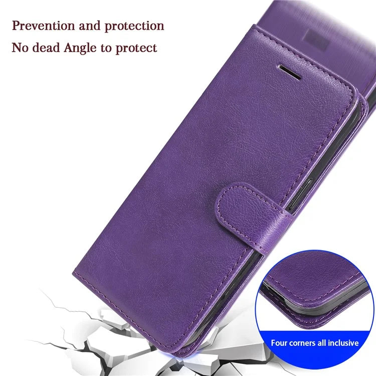 KT Leather Series-2 For Google Pixel 8a Anti-Scratch PU Leather Shell Solid Color Stand Phone Case Wallet
