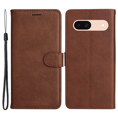 KT Leather Series-2 For Google Pixel 8a Anti-Scratch PU Leather Shell Solid Color Stand Phone Case Wallet