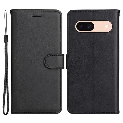 KT Leather Series-2 For Google Pixel 8a Anti-Scratch PU Leather Shell Solid Color Stand Phone Case Wallet