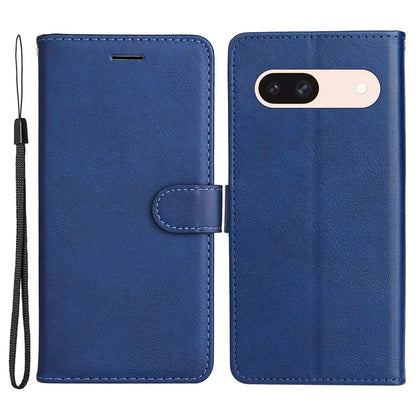 KT Leather Series-2 For Google Pixel 8a Anti-Scratch PU Leather Shell Solid Color Stand Phone Case Wallet