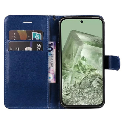 KT Leather Series-2 For Google Pixel 8a Anti-Scratch PU Leather Shell Solid Color Stand Phone Case Wallet