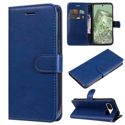 KT Leather Series-2 For Google Pixel 8a Anti-Scratch PU Leather Shell Solid Color Stand Phone Case Wallet