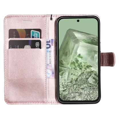 KT Leather Series-2 For Google Pixel 8a Anti-Scratch PU Leather Shell Solid Color Stand Phone Case Wallet