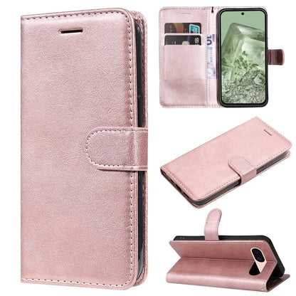 KT Leather Series-2 For Google Pixel 8a Anti-Scratch PU Leather Shell Solid Color Stand Phone Case Wallet