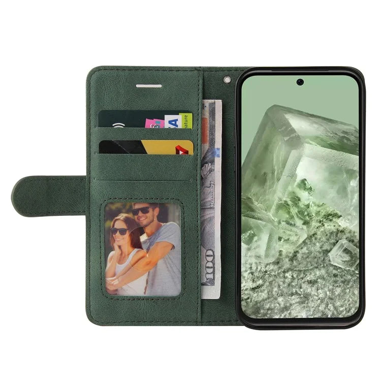 KT Leather Series-1 For Google Pixel 8a Case Anti-Scratch Shell Wallet Stand Phone Cover
