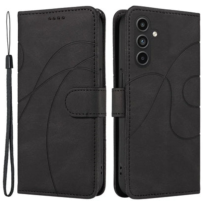 For Samsung Galaxy A15 5G Case Wallet Imprinted Line Leather Phone Cover