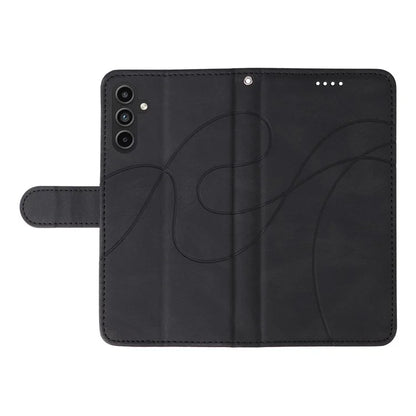 For Samsung Galaxy A15 5G Case Wallet Imprinted Line Leather Phone Cover