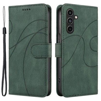 For Samsung Galaxy A15 5G Case Wallet Imprinted Line Leather Phone Cover