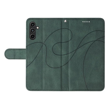 For Samsung Galaxy A15 5G Case Wallet Imprinted Line Leather Phone Cover
