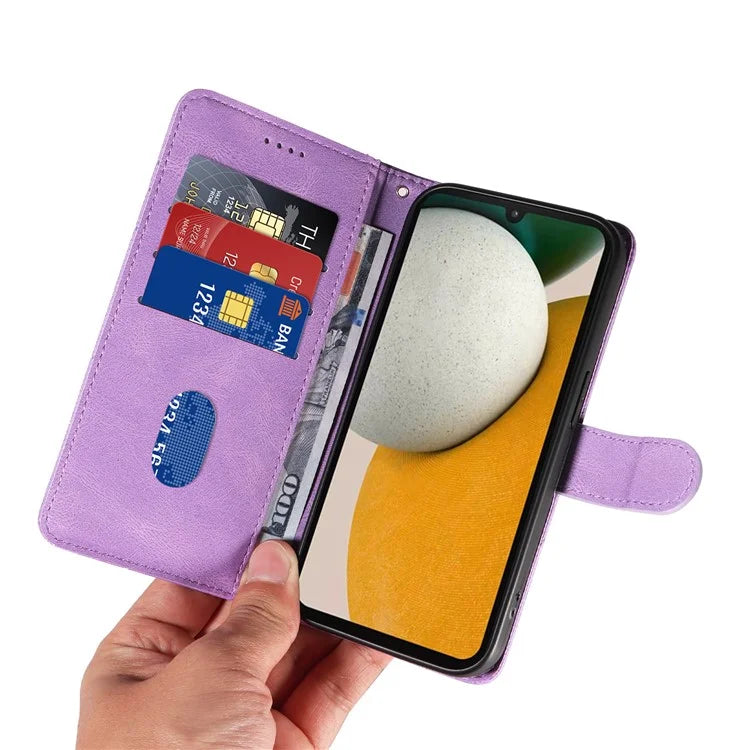 For Samsung Galaxy A15 5G Case Wallet Imprinted Line Leather Phone Cover