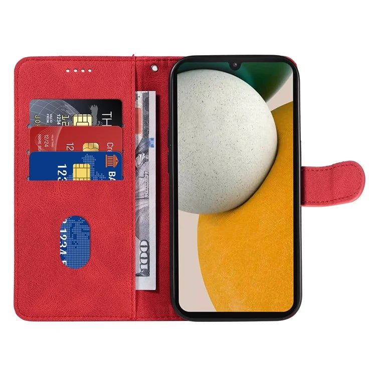 For Samsung Galaxy A15 5G Case Wallet Imprinted Line Leather Phone Cover
