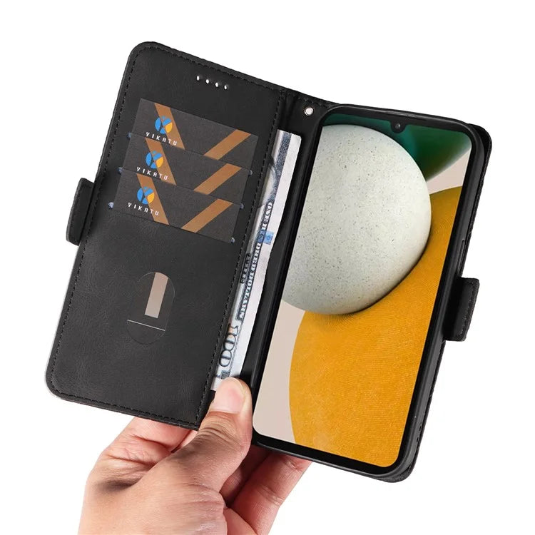 For Samsung Galaxy A15 5G Protective Case Rhombus Imprinted Leather Flip Phone Cover
