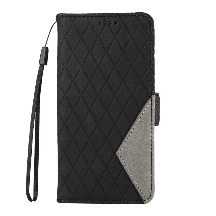 For Samsung Galaxy A15 5G Protective Case Rhombus Imprinted Leather Flip Phone Cover