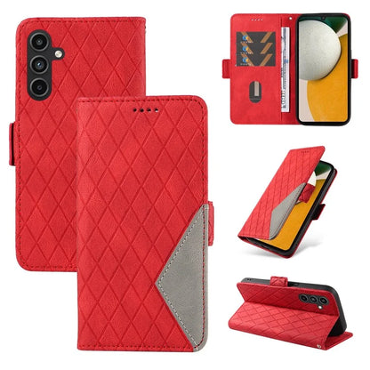 For Samsung Galaxy A15 5G Protective Case Rhombus Imprinted Leather Flip Phone Cover