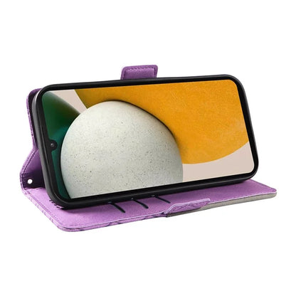 For Samsung Galaxy A15 5G Protective Case Rhombus Imprinted Leather Flip Phone Cover
