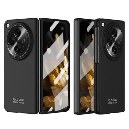 For OnePlus Open Case PC Folding Phone Cover with Tempered Glass Film