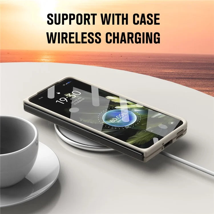 For OnePlus Open Case PC Folding Phone Cover with Tempered Glass Film