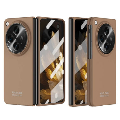 For OnePlus Open Case PC Folding Phone Cover with Tempered Glass Film