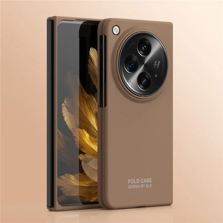 For OnePlus Open Case PC Folding Phone Cover with Tempered Glass Film