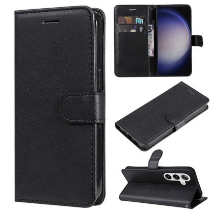 KT Leather Series-2 For Samsung Galaxy S24+ Case Solid Color Leather Phone Wallet Cover