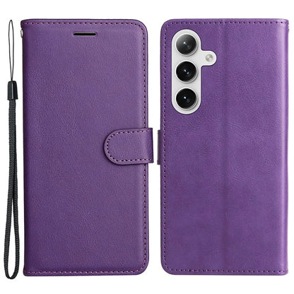 KT Leather Series-2 For Samsung Galaxy S24+ Case Solid Color Leather Phone Wallet Cover
