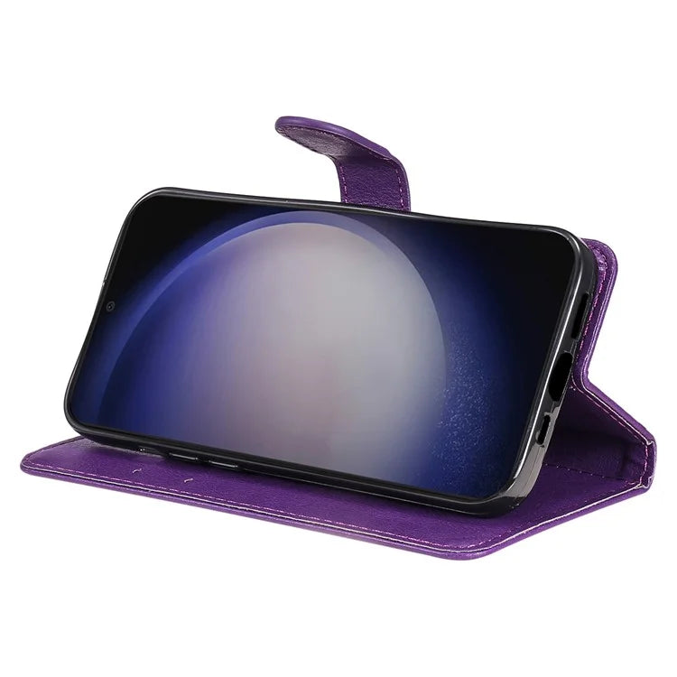 KT Leather Series-2 For Samsung Galaxy S24+ Case Solid Color Leather Phone Wallet Cover