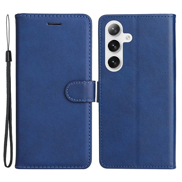 KT Leather Series-2 For Samsung Galaxy S24+ Case Solid Color Leather Phone Wallet Cover