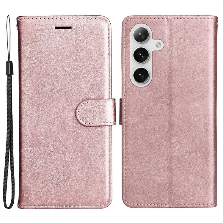 KT Leather Series-2 For Samsung Galaxy S24+ Case Solid Color Leather Phone Wallet Cover