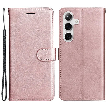 KT Leather Series-2 For Samsung Galaxy S24+ Case Solid Color Leather Phone Wallet Cover