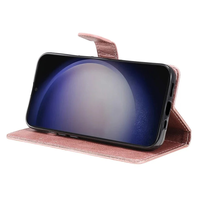 KT Leather Series-2 For Samsung Galaxy S24+ Case Solid Color Leather Phone Wallet Cover