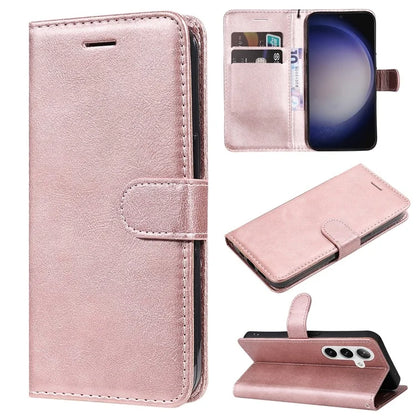 KT Leather Series-2 For Samsung Galaxy S24+ Case Solid Color Leather Phone Wallet Cover