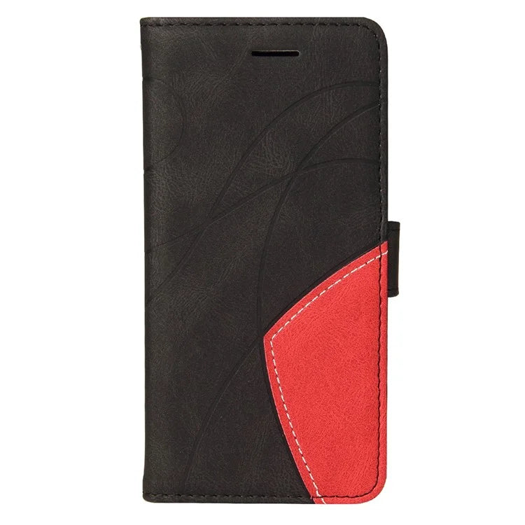KT Leather Series-1 For Samsung Galaxy S24+ Phone Case Dual Color Spilicing Wallet Cover