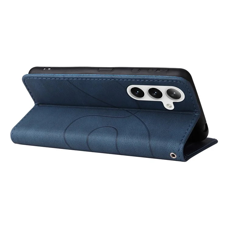 KT Leather Series-1 For Samsung Galaxy S24+ Phone Case Dual Color Spilicing Wallet Cover