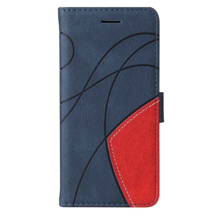 KT Leather Series-1 For Samsung Galaxy S24+ Phone Case Dual Color Spilicing Wallet Cover