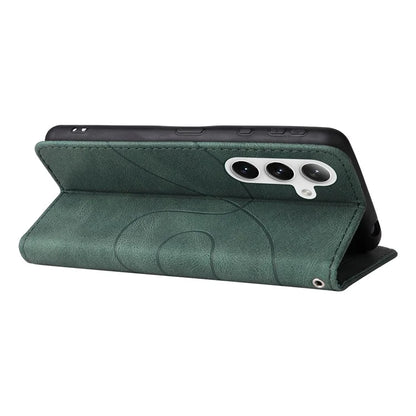 KT Leather Series-1 For Samsung Galaxy S24+ Phone Case Dual Color Spilicing Wallet Cover