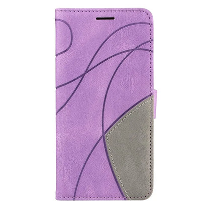 KT Leather Series-1 For Samsung Galaxy S24+ Phone Case Dual Color Spilicing Wallet Cover